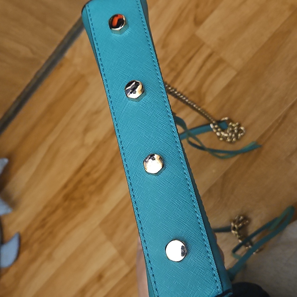 Rebecca Minkoff Aqua/teal Avery Saffiano Leather Crossbody Bag - Picture 3 of 8